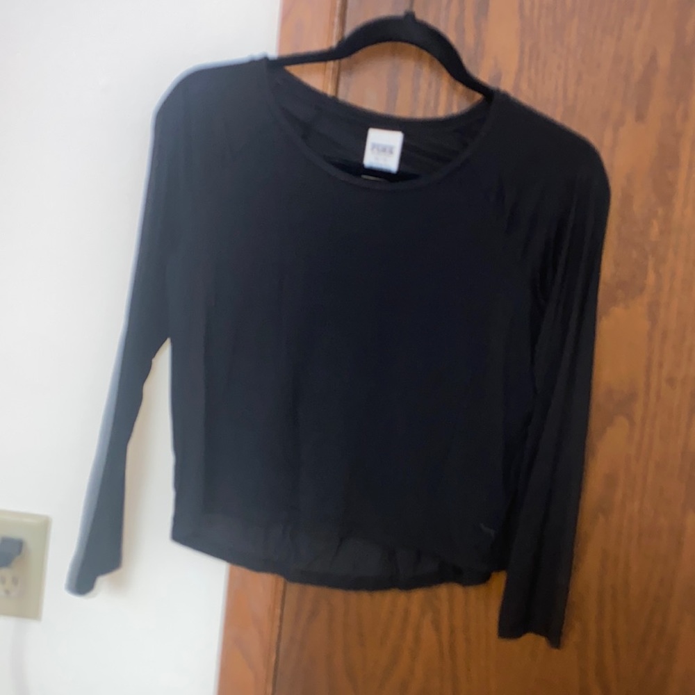 Pink crop 3 quarter sleeve